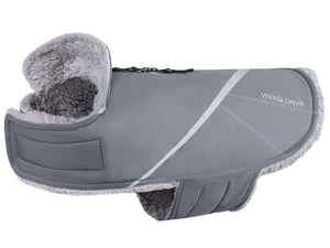 VIVAGLORY NEW Super Warm Dog Winter Coats, Windproof & Water-Repellent Dog Jacket for Cold Weather, Sports Style Reflective Dog Fleece Vest for Dogs for Walking, Hiking, & Running