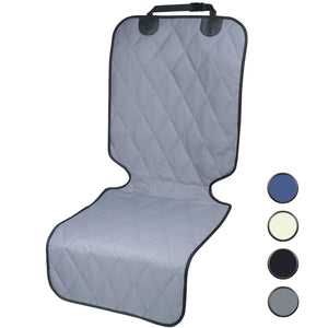 VIVAGLORY Front Car Seat Covers, No-Skirt Design, 4 Layers Quilted & Durable 600 Denier Oxford Dog Seat Cover with Anti-Slip Backing for Most Cars, SUVs & MPVs, Heather Black