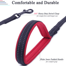 Load image into Gallery viewer, VIVAGLORY Dog Leash Traffic Padded Two Handles, Heavy Duty Reflective Leashes for Control Safety Training, Walking Lead for Small to Large Dogs