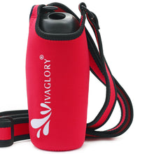 Load image into Gallery viewer, Vivaglory Insulated Neoprene Water Bottle Holder Sling with Wide Adjustable Shoulder Strap, Great for Stainless Steel and Plastic Bottles, Sport and Energy Drinks