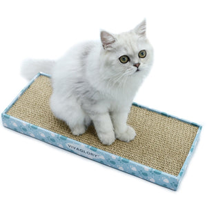 Vivaglory Cat Scratcher with Box, High Density Corrugated Cardboard Reversible Cat Scratching Pad Kitty Sofa Lounge, Catnip Included (Narrow & XXL Extra Wide)