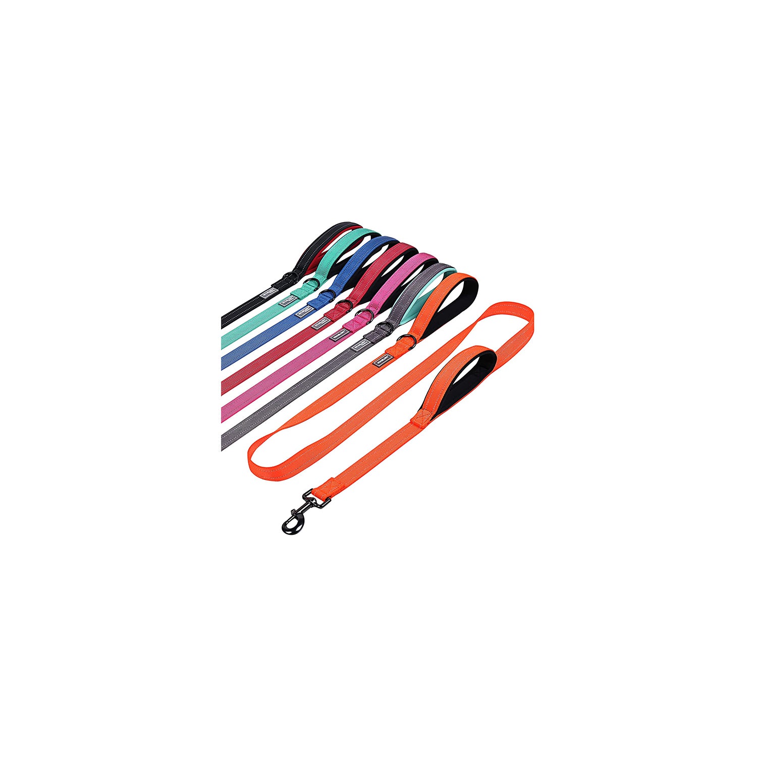 VIVAGLORY Traffic Handle Dog Leash | Reflective With Double Padded Handles