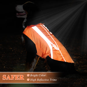 VIVAGLORY new Dog Safety Vests, Reflective Dog Wind Breaker Jackets, Water-Resistant & Lightweight Coats