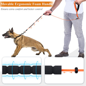 Vivaglory Chew Proof Dog Leash with Soft Foam and Reflective Padded Handle, Waterproof Vinyl Coated Twisted Stainless Steel Wire Rope Lead for Small Medium and Large Dogs