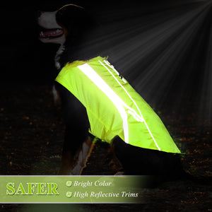 VIVAGLORY new Dog Safety Vests, Reflective Dog Wind Breaker Jackets, Water-Resistant & Lightweight Coats