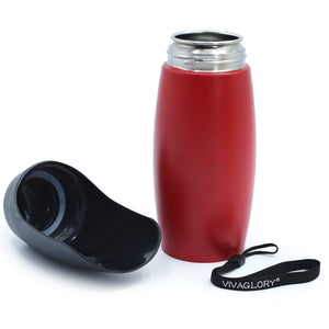 Vivaglory 25oz Stainless Steel Dog Bottle OR with Neoprene Bottle Carrier Combo, Portable & Leakproof Dog Travel Water Bottle Great for Walking & Hiking with Dogs
