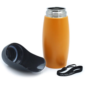 Vivaglory 25oz Stainless Steel Dog Bottle OR with Neoprene Bottle Carrier Combo, Portable & Leakproof Dog Travel Water Bottle Great for Walking & Hiking with Dogs