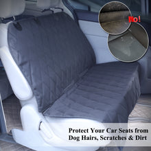 Load image into Gallery viewer, VIVAGLORY Dog Seat Cover for Back Seat, No-Skirt Design, Quilted &amp; Durable 600 D Oxford Car Seat Cover with Anti-Slip Backing for Most Cars, SUVs &amp; MPVs, Heather Black, 46&quot; L * 57&quot; W