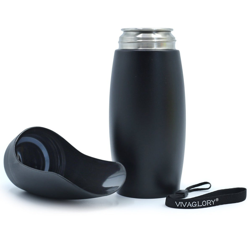 Vivaglory 25oz Stainless Steel Dog Bottle OR with Neoprene Bottle Carrier Combo, Portable & Leakproof Dog Travel Water Bottle Great for Walking & Hiking with Dogs