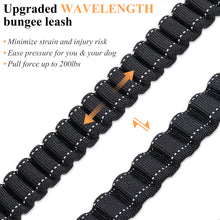 Load image into Gallery viewer, VIVAGLORY Hands Free Dog Leash with Dual Advanced Anti-Shock Bungees and Padded Handles, Reflective Waist Running Leash with Adjustable Belt for Training Jogging for Medium Large Dogs
