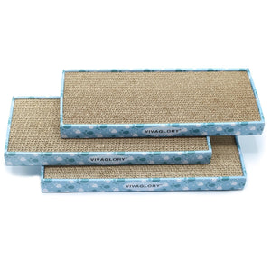 Vivaglory Cat Scratcher with Box, High Density Corrugated Cardboard Reversible Cat Scratching Pad Kitty Sofa Lounge, Catnip Included (Narrow & XXL Extra Wide)