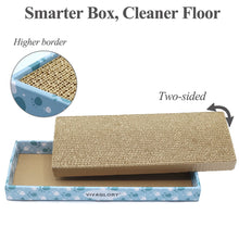 Load image into Gallery viewer, Vivaglory Cat Scratcher with Box, High Density Corrugated Cardboard Reversible Cat Scratching Pad Kitty Sofa Lounge, Catnip Included (Narrow &amp; XXL Extra Wide)