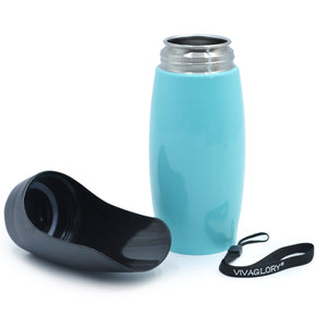 Vivaglory 25oz Stainless Steel Dog Bottle OR with Neoprene Bottle Carrier Combo, Portable & Leakproof Dog Travel Water Bottle Great for Walking & Hiking with Dogs