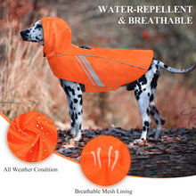 Load image into Gallery viewer, VIVAGLORY new  Dog Raincoat for Medium Dogs, Easy on &amp; Off Pet Rain Clothes with Storage Bag, Reflective Lightweight Breathable Dogs Safety Vest Jackets for Adventures, Walking, Hunting, Bright Yellow