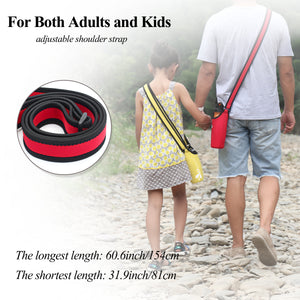 Vivaglory Insulated Neoprene Water Bottle Holder Sling with Wide Adjustable Shoulder Strap, Great for Stainless Steel and Plastic Bottles, Sport and Energy Drinks