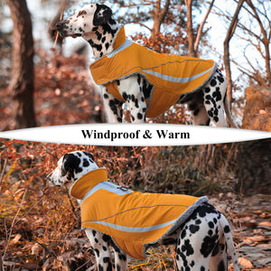 VIVAGLORY NEW Winter Dog Coats, Dog Apparel for Cold Weather, Reflective Windproof Warm Dog Jacket