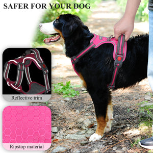 VIVAGLORY new Dog Harness for Walking, Hiking, Running & Training, No Pull Puppy Vest Harnesses with Front Hook