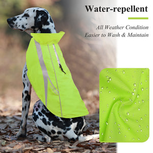 VIVAGLORY new Dog Safety Vests, Reflective Dog Wind Breaker Jackets, Water-Resistant & Lightweight Coats