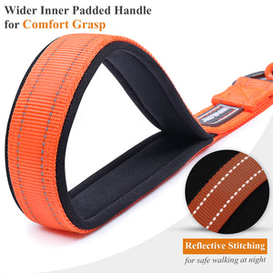 Vivaglory Chew Proof Dog Leash with Soft Foam and Reflective Padded Handle, Waterproof Vinyl Coated Twisted Stainless Steel Wire Rope Lead for Small Medium and Large Dogs