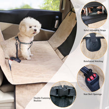 Load image into Gallery viewer, Vivaglory Dog Seat Covers, Mesh Visual Window with Extra Strap &amp; Buckles for Safety, Durable &amp; Quilted Dog Car Hammock with Side Flaps, Universal fit for Most Cars