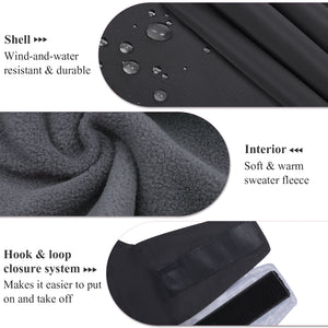 VIVAGLORY new 3-in-1 Dog Winter Coats, Reflective Water-Resistant Wind Breaker Jackets & Fleece Lined Cold Weather Vest, Warm Sweater with Leash Portal, Dog Clothes for Small Medium Large Dogs