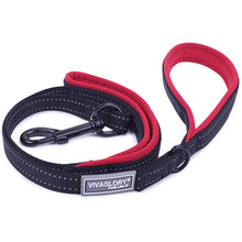 Load image into Gallery viewer, VIVAGLORY Dog Leash Traffic Padded Two Handles, Heavy Duty Reflective Leashes for Control Safety Training, Walking Lead for Small to Large Dogs