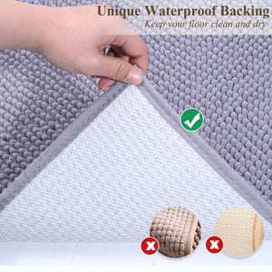 Vivaglory Cat Litter Mats, 31"× 20" Large or 35"× 25" Extra Large Super Soft Microfiber Pet Mats for Litter Boxes with Waterproof Back, Machine Washable