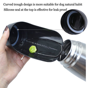 Vivaglory 25oz Stainless Steel Dog Bottle OR with Neoprene Bottle Carrier Combo, Portable & Leakproof Dog Travel Water Bottle Great for Walking & Hiking with Dogs