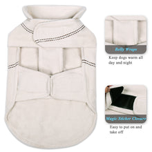 Load image into Gallery viewer, Vivaglory Fleece Vest Dog Cold Weather Sweater for Small Dogs, Adjustable Winter Warm Clothes with Two-Way Zipper Opening, Reflective Coats Pet Jacket for Puppies Small Medium Large Dogs