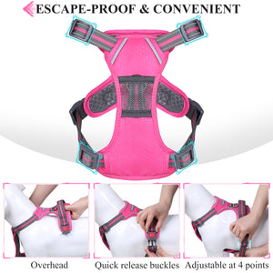 VIVAGLORY new Dog Harness for Walking, Hiking, Running & Training, No Pull Puppy Vest Harnesses with Front Hook
