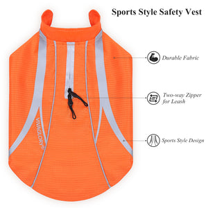 VIVAGLORY new Dog Safety Vests, Reflective Dog Wind Breaker Jackets, Water-Resistant & Lightweight Coats
