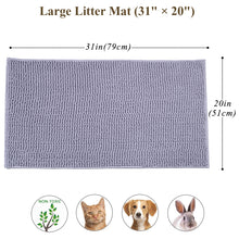 Load image into Gallery viewer, Vivaglory Cat Litter Mats, 31&quot;× 20&quot; Large or 35&quot;× 25&quot; Extra Large Super Soft Microfiber Pet Mats for Litter Boxes with Waterproof Back, Machine Washable