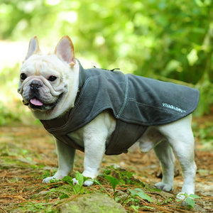 Vivaglory Fleece Vest Dog Cold Weather Sweater for Small Dogs, Adjustable Winter Warm Clothes with Two-Way Zipper Opening, Reflective Coats Pet Jacket for Puppies Small Medium Large Dogs