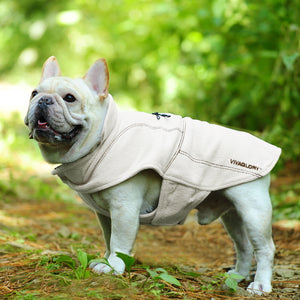 Vivaglory Fleece Vest Dog Cold Weather Sweater for Small Dogs, Adjustable Winter Warm Clothes with Two-Way Zipper Opening, Reflective Coats Pet Jacket for Puppies Small Medium Large Dogs