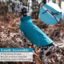 Load image into Gallery viewer, VIVAGLORY new 3-in-1 Dog Winter Coats, Reflective Water-Resistant Wind Breaker Jackets &amp; Fleece Lined Cold Weather Vest, Warm Sweater with Leash Portal, Dog Clothes for Small Medium Large Dogs