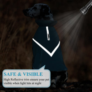 VIVAGLORY NEW Super Warm Dog Winter Coats, Windproof & Water-Repellent Dog Jacket for Cold Weather, Sports Style Reflective Dog Fleece Vest for Dogs for Walking, Hiking, & Running