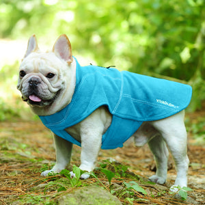 Vivaglory Fleece Vest Dog Cold Weather Sweater for Small Dogs, Adjustable Winter Warm Clothes with Two-Way Zipper Opening, Reflective Coats Pet Jacket for Puppies Small Medium Large Dogs