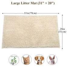 Load image into Gallery viewer, Vivaglory 3D Design Microfiber Cat Litter Mats Trap All Kind of Litter, 31&quot;× 20&quot; or 35&quot;× 25&quot; Large Litter Mat with Waterproof Back, Super Soft to Walk on, Machine Washable