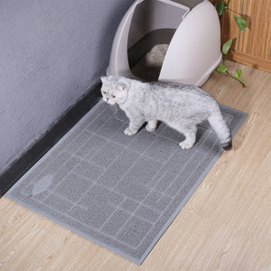 Vivaglory Cat Litter Mat, Extra Large (35"×23") Durable Litter Box Mat with Waterproof and Anti-Slip Back, Soft on Paws, Easy to Clean