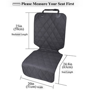 VIVAGLORY Front Car Seat Covers, No-Skirt Design, 4 Layers Quilted & Durable 600 Denier Oxford Dog Seat Cover with Anti-Slip Backing for Most Cars, SUVs & MPVs, Heather Black