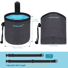 Load image into Gallery viewer, VIVAGLORY Dog Treat Bag, Hands-Free Puppy Training Pouch with Adjustable Waistband and Built-in Dog Waste Bag Dispenser