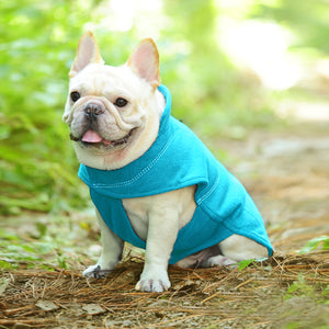 Vivaglory Fleece Vest Dog Cold Weather Sweater for Small Dogs, Adjustable Winter Warm Clothes with Two-Way Zipper Opening, Reflective Coats Pet Jacket for Puppies Small Medium Large Dogs