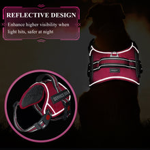 Load image into Gallery viewer, VIVAGLORY new Service Dog Vest, No Pull Dog Safety Harness with Padded Handle and Leash Clip for Comfy Control, Reflective Breathable Training Pet Vest with Removable Patches, Adjustable Fit