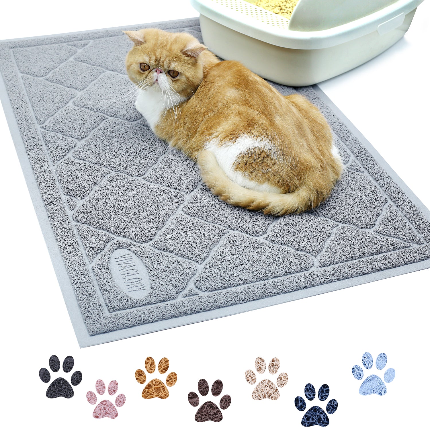 Vivaglory Cat Litter Mat, Extra Large (35×23) Durable Litter Box Mat –  VIVAGLORY