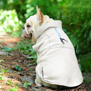 Vivaglory Fleece Vest Dog Cold Weather Sweater for Small Dogs, Adjustable Winter Warm Clothes with Two-Way Zipper Opening, Reflective Coats Pet Jacket for Puppies Small Medium Large Dogs
