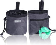 Load image into Gallery viewer, VIVAGLORY Dog Treat Bag, Hands-Free Puppy Training Pouch with Adjustable Waistband and Built-in Dog Waste Bag Dispenser