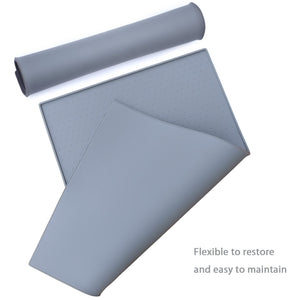 Vivaglory Pet Food Mat 24" L x 16" W or 19" L x 12" W, Waterproof Non-Slip Food Grade Silicone Mat with Raised Edge, Anti-Messy Dog Bowl Mat for Food and Water for Dogs Cats