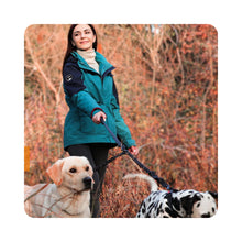 Load image into Gallery viewer, VIVAGLORY Double Dog Leash, No Pull &amp; Tangle Free Bungee Leash for Two Dogs with Traffic Handles Reflective for Medium to Large Dogs for Daily Walking &amp; Training