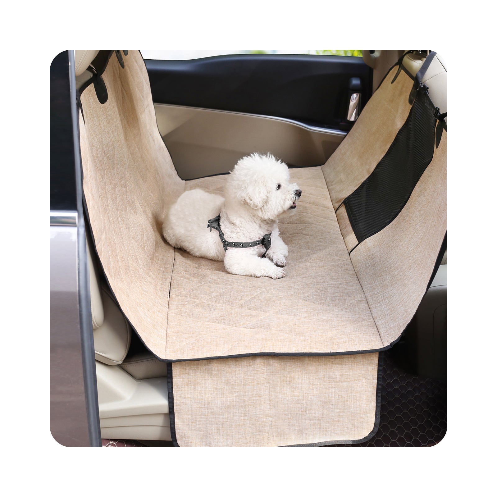 Vivaglory Dog Seat Covers, Mesh Visual Window with Extra Strap & Buckl –  VIVAGLORY